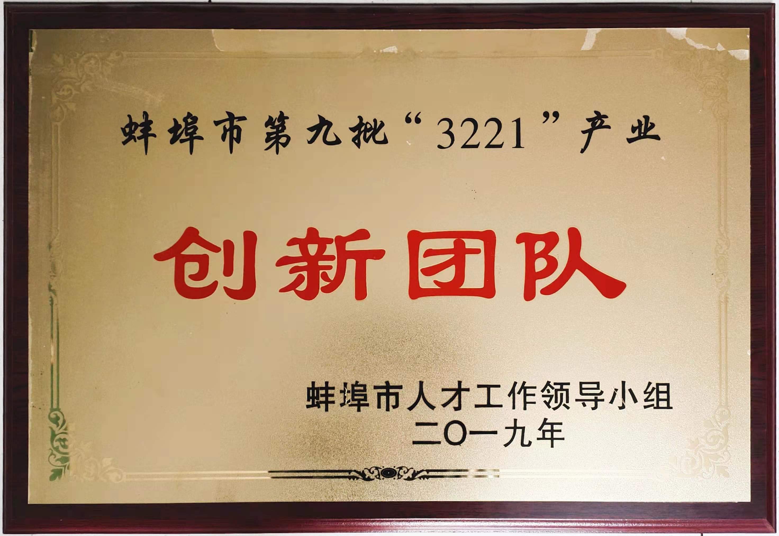 蚌埠市(shì)第九批‘3221’産業‘創新(xīn)團隊’